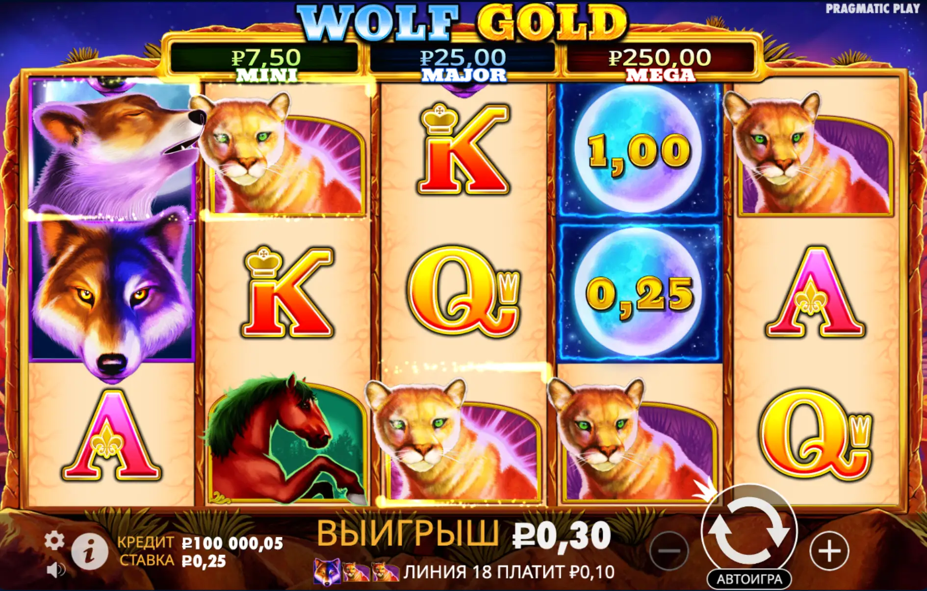 Обзор слота Wolf Gold